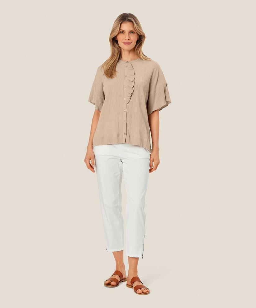 chemise en coton mélangé à manches courtes, Safari