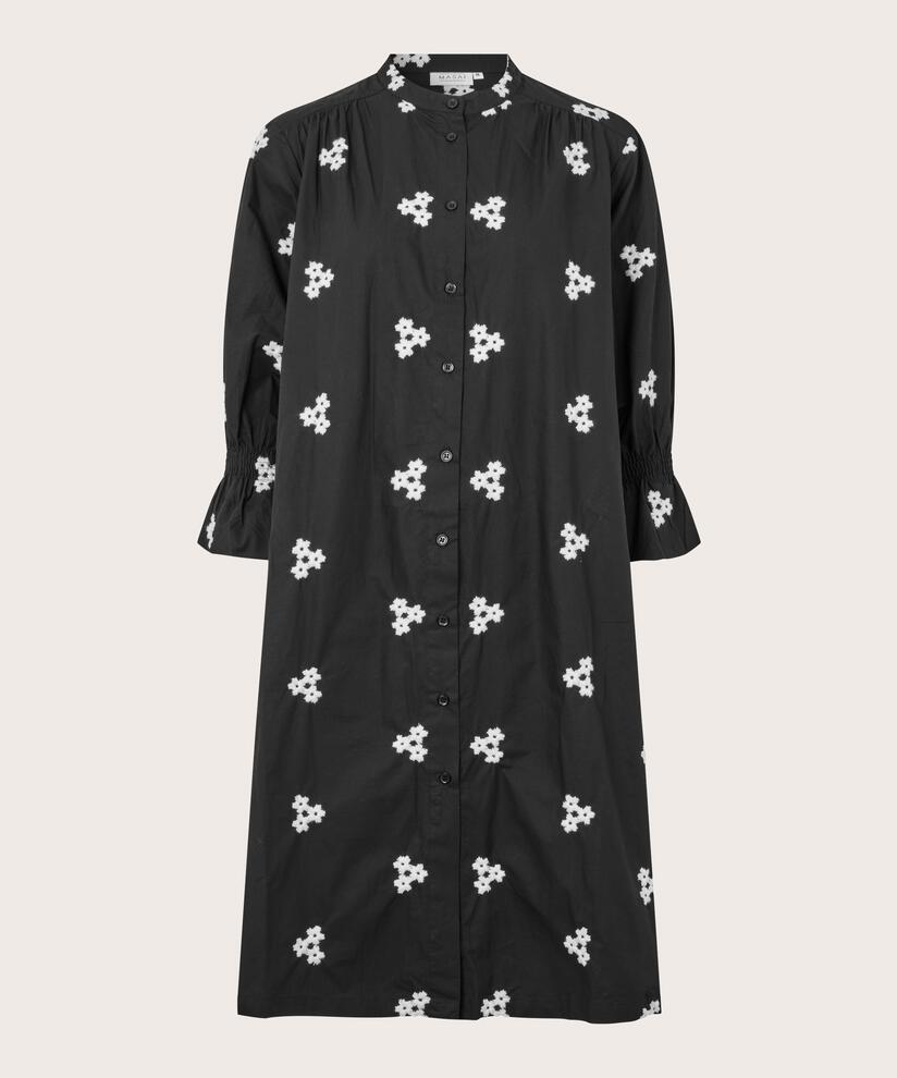 robe chemise en coton doux, Black