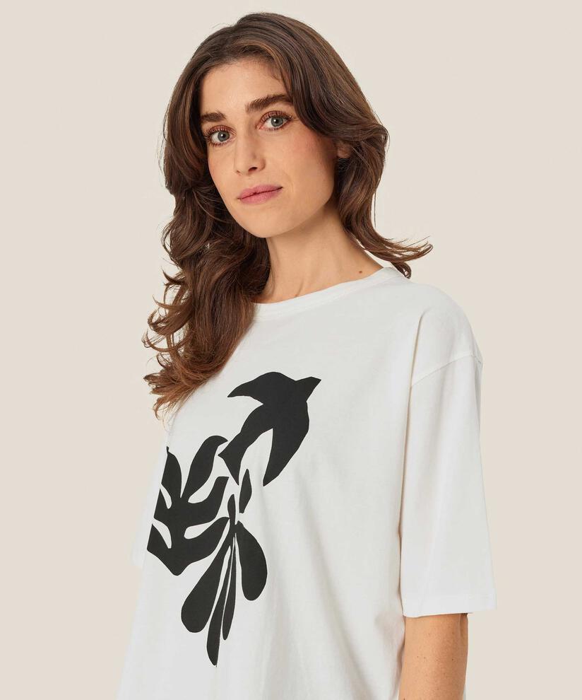 T-shirt En Coton Avec Imprimé, Jet Stream