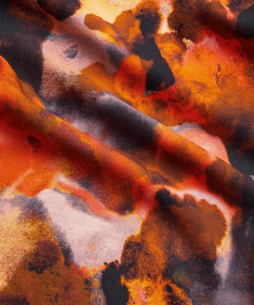 Chemise boutonnée en viscose, Spicy Orange