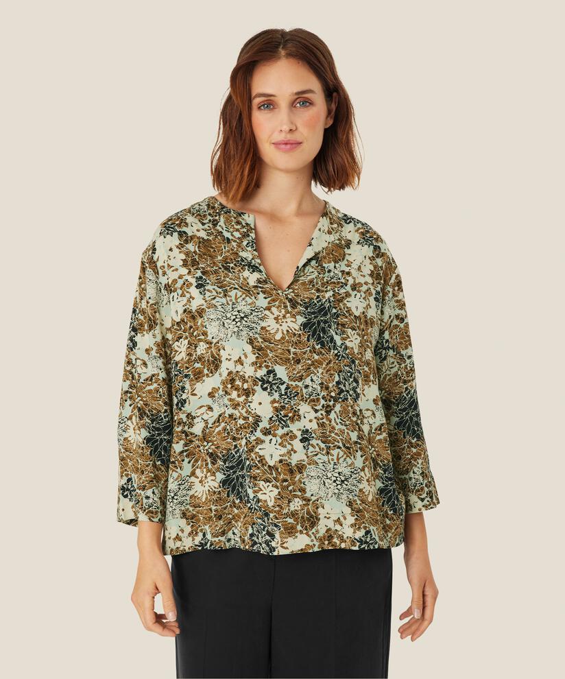 Blouse En Viscose À Manches 3/4, Bok Choy