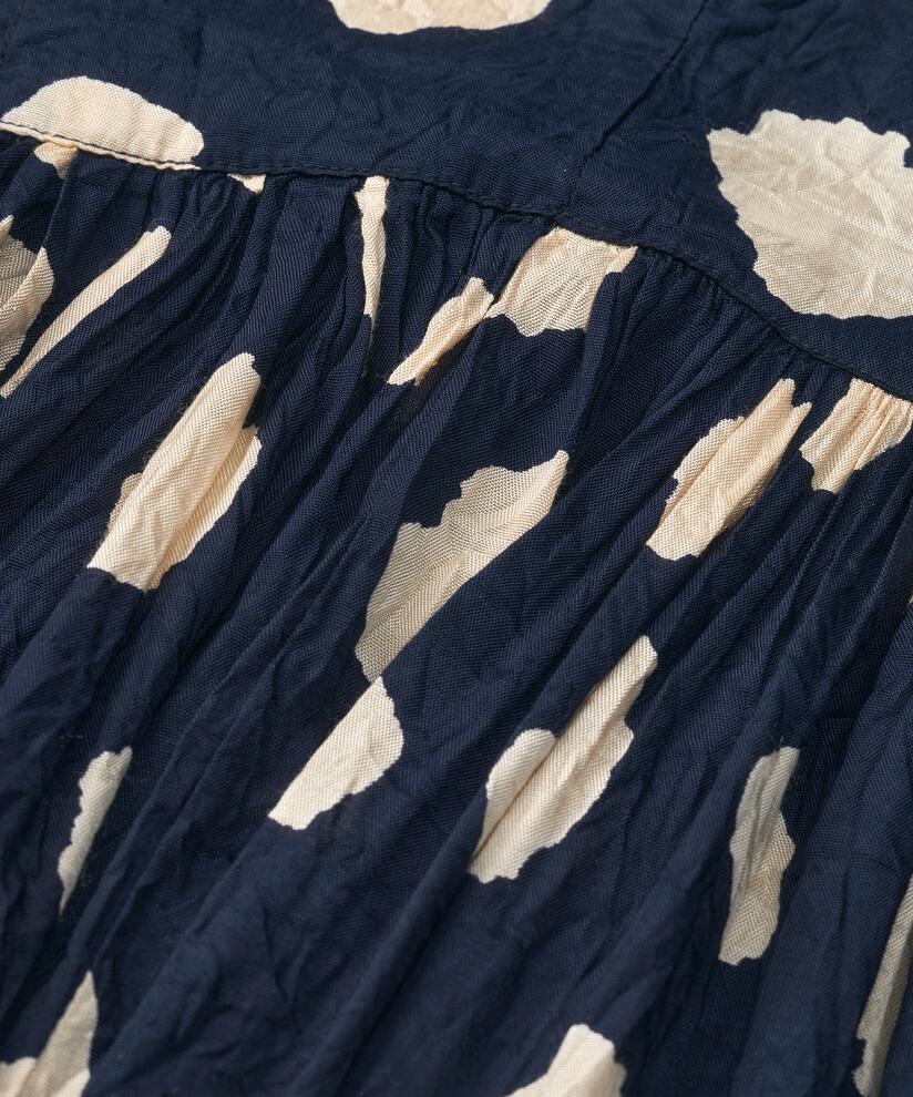 Robe En Viscose Manches Trois-quarts, Maritime Blue