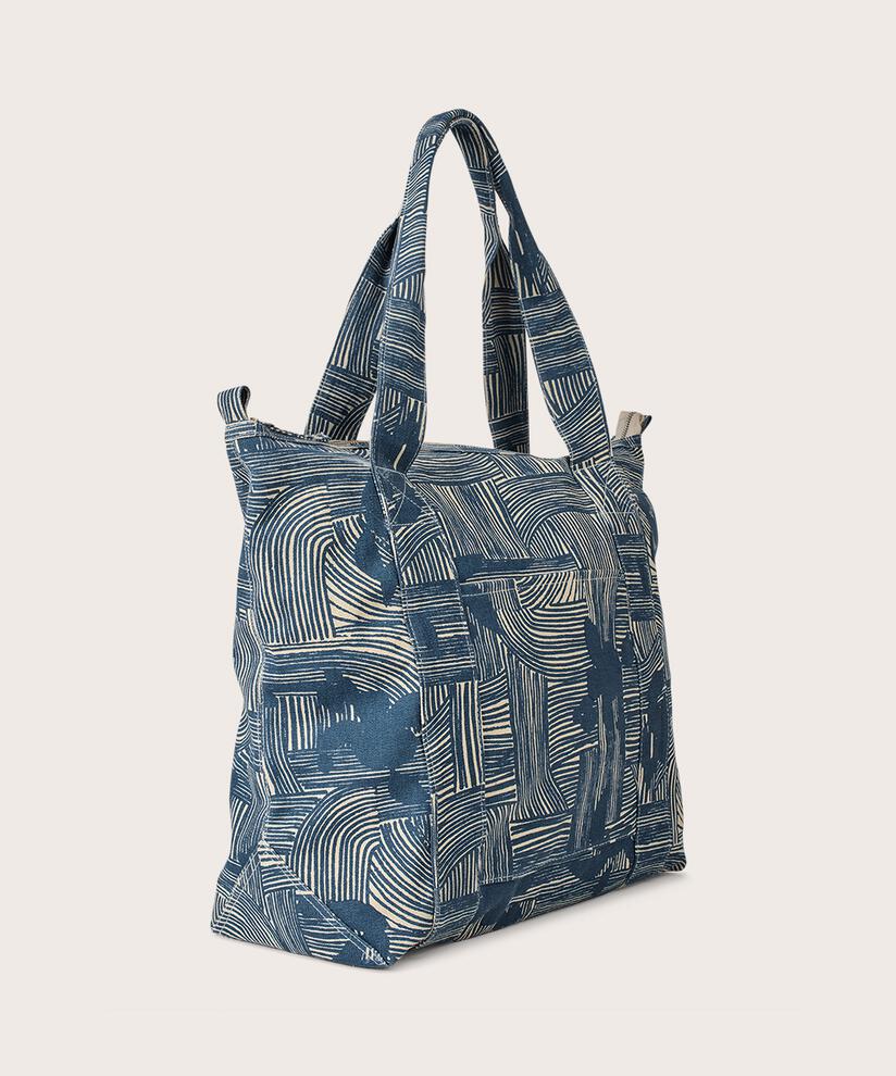 grand cabas en toile avec fermeture zippée, Sargasso Sea