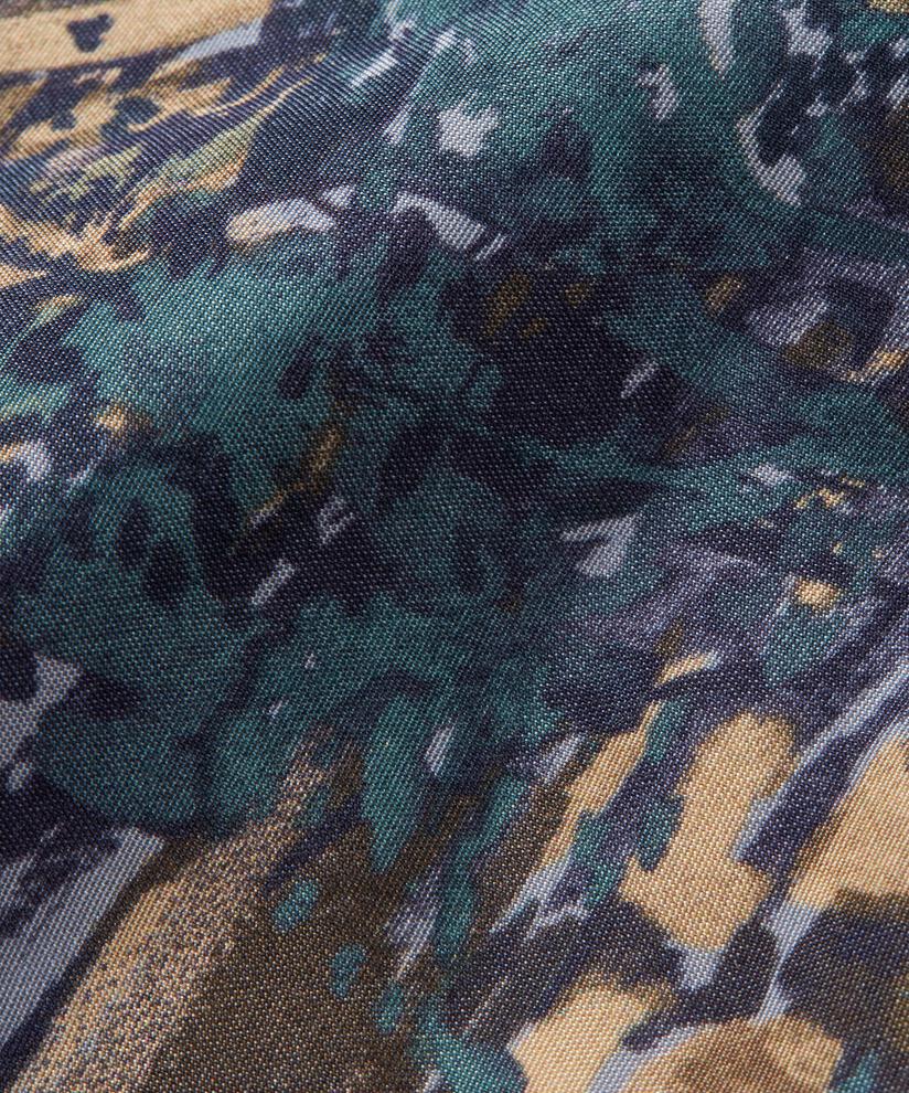 Écharpe en viscose imprimée, Teal