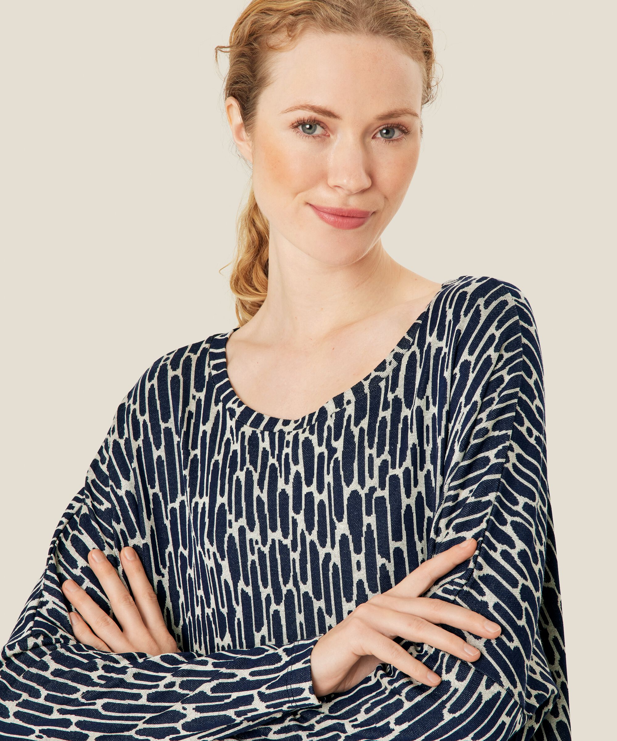 tunique en jersey à manches longues, Maritime Blue