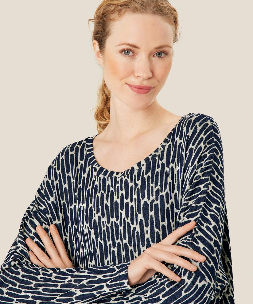 tunique en jersey à manches longues, Maritime Blue