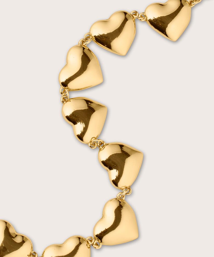 bracelet avec coeurs plaqués or, Gold