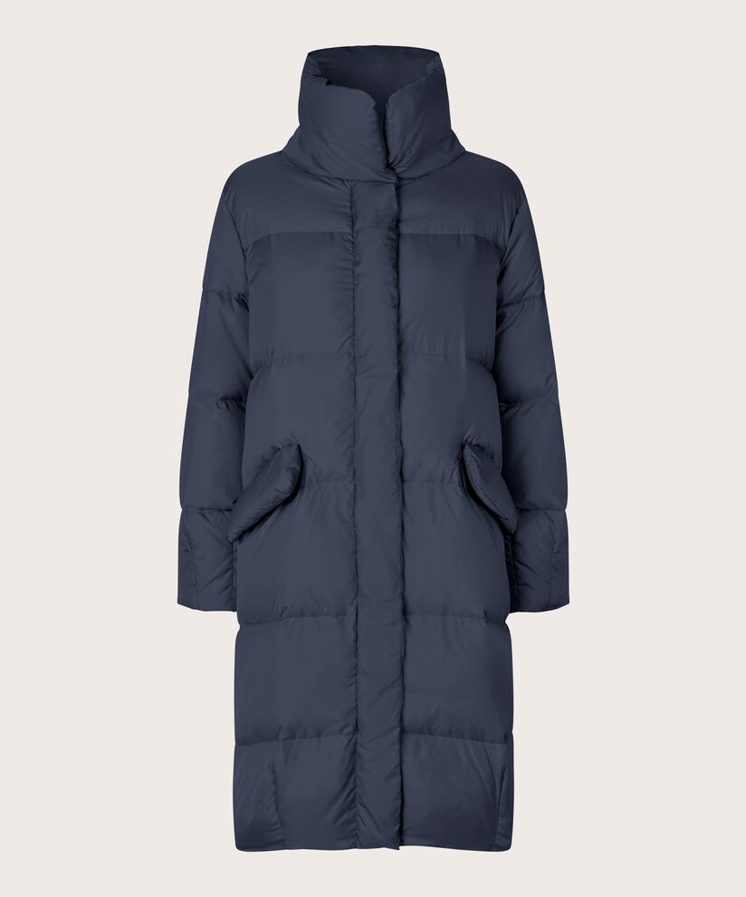 manteau en duvet à col montant, Mood Indigo