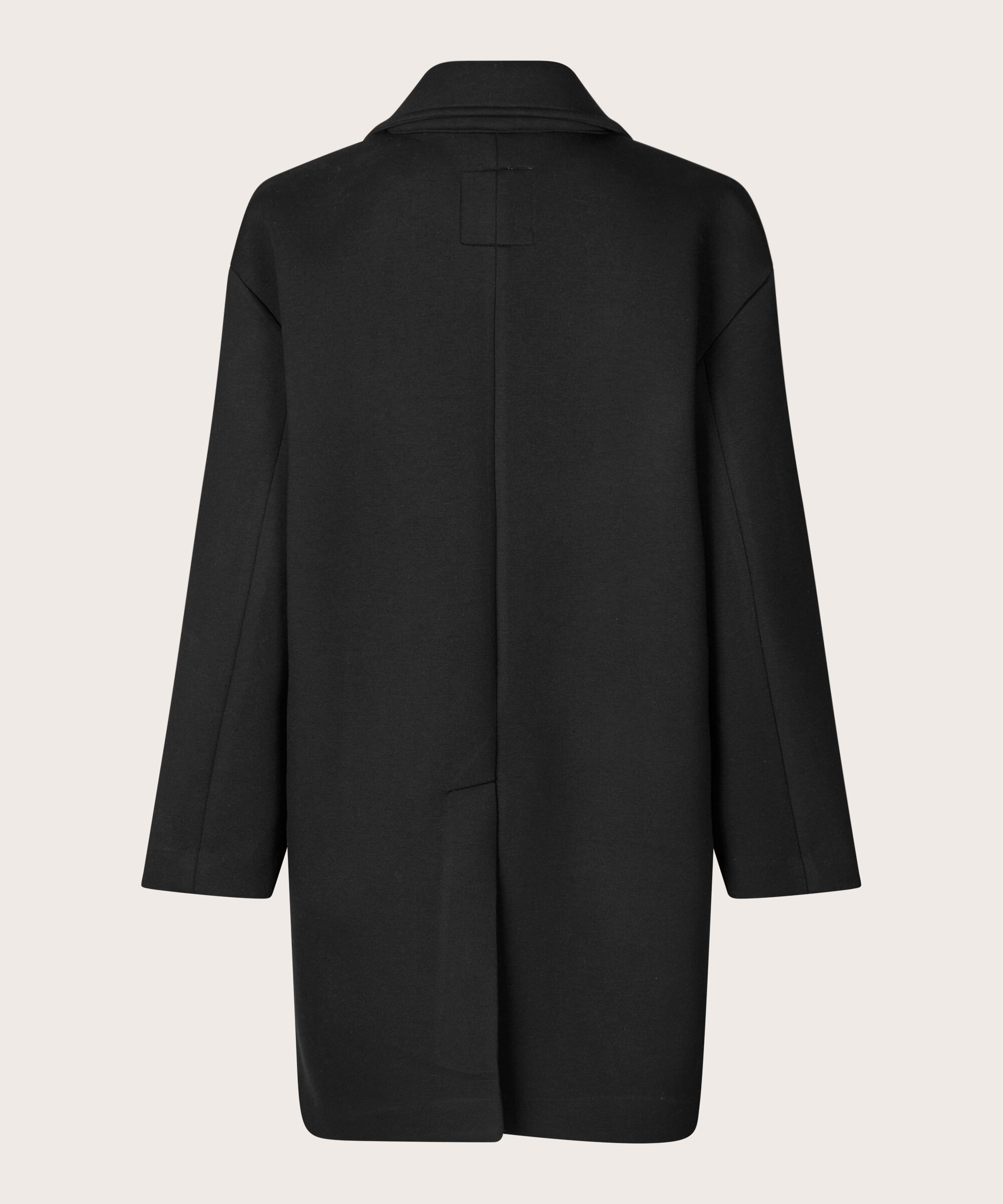 manteau classique avec fermeture à double boutonnage, Black