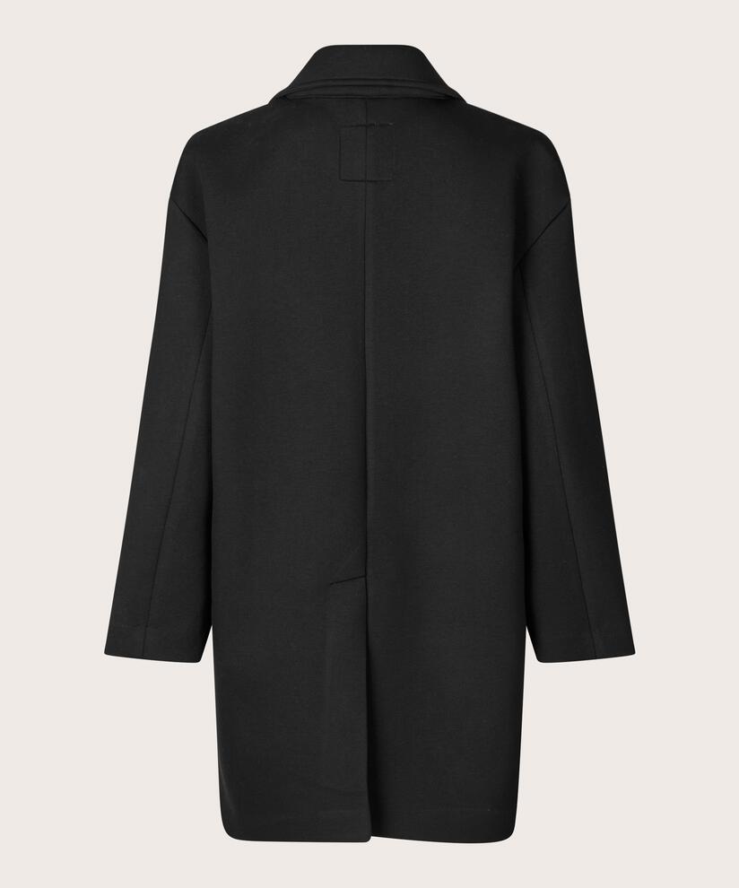manteau classique avec fermeture à double boutonnage, Black