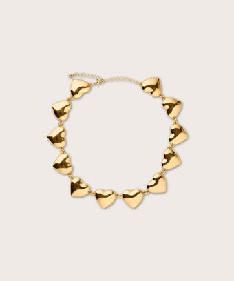 bracelet avec coeurs plaqués or, Gold