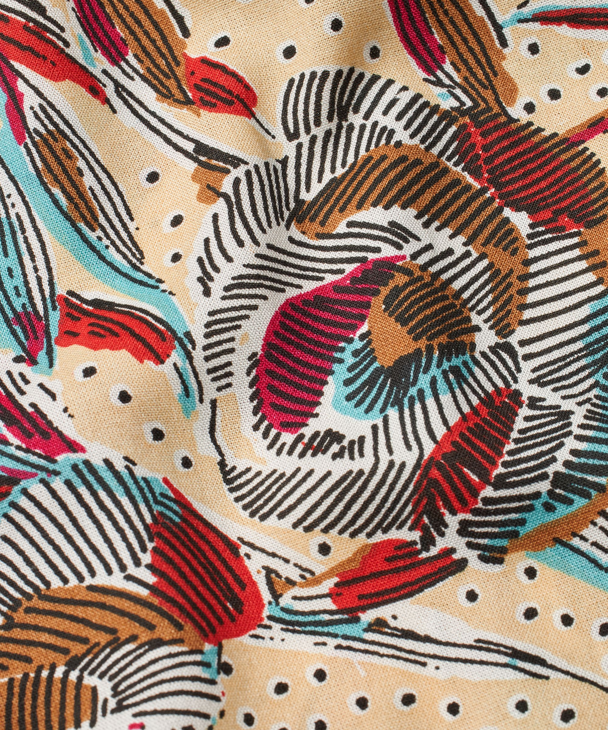 pantalon en viscose imprimé avec taille élastique et poches fendues, Soybean