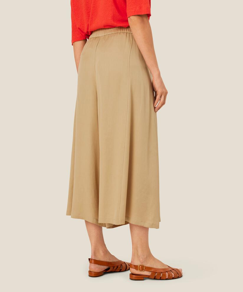 Pantalon large avec poches fendues, Safari