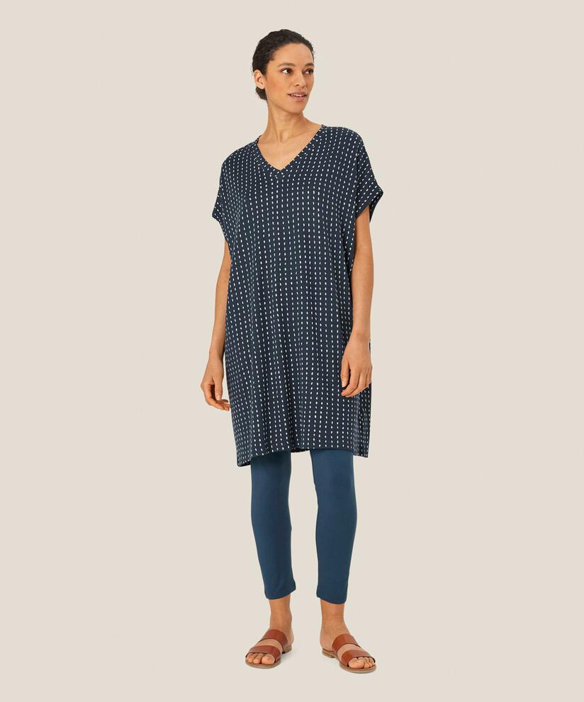tunique en jersey avec détail boutonné dans le dos, Mood Indigo