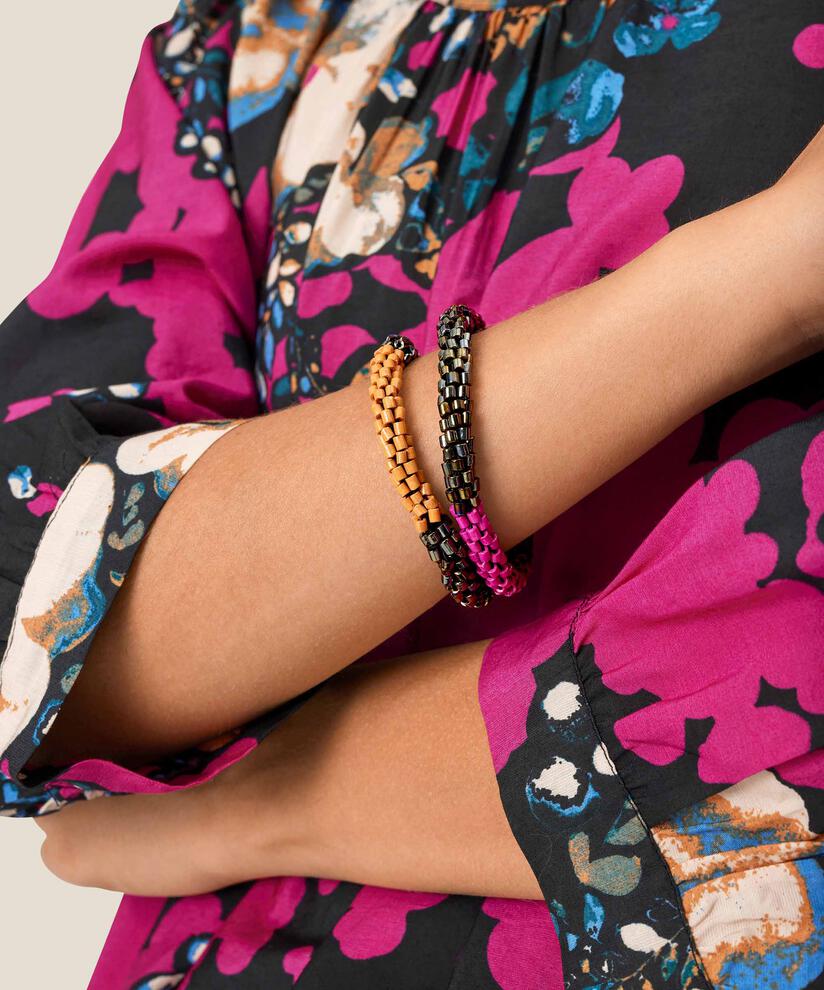 bracelets de perles élastiques, Fuchsia Red