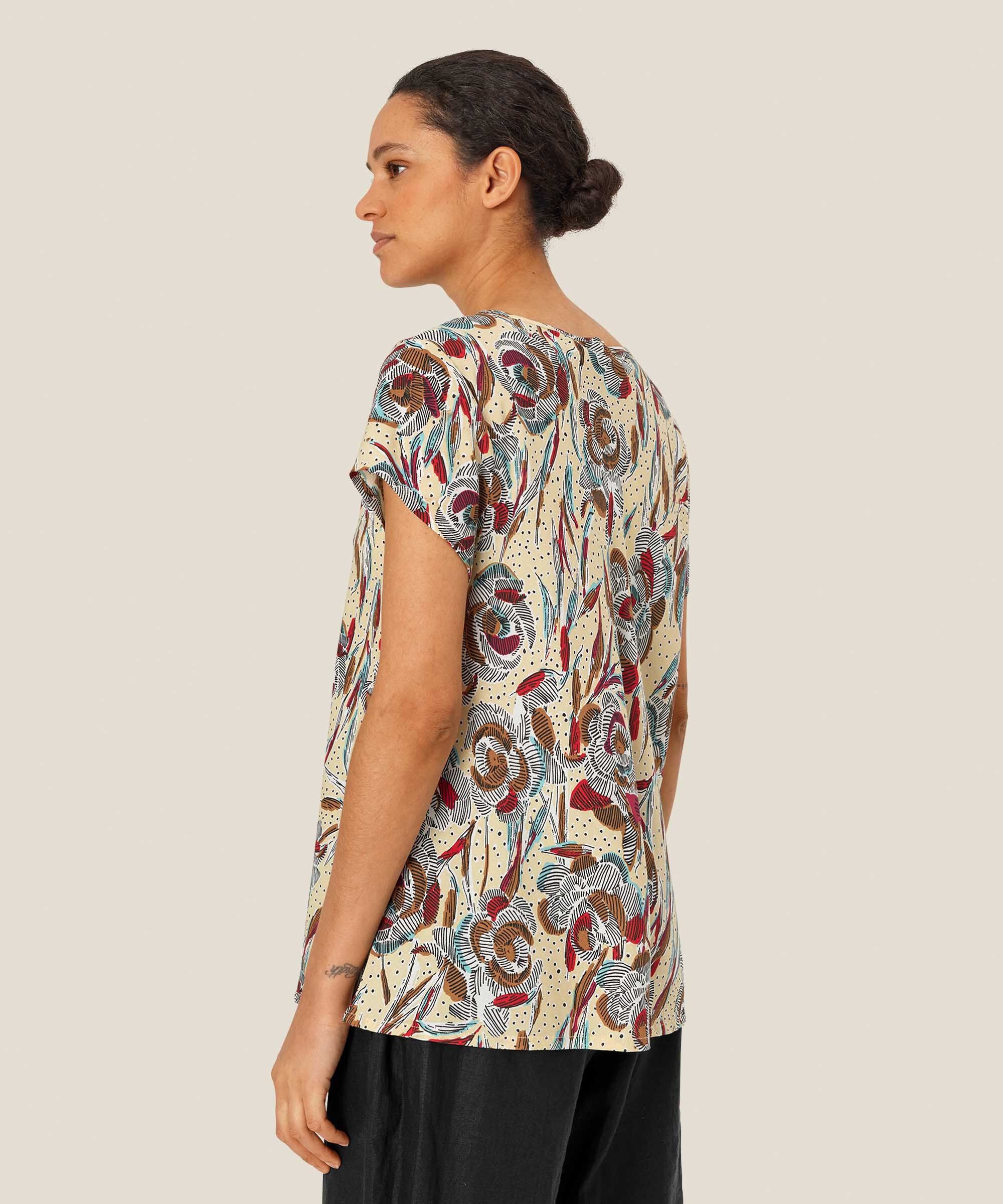 Top En Viscose Imprimé À Col V, Soybean