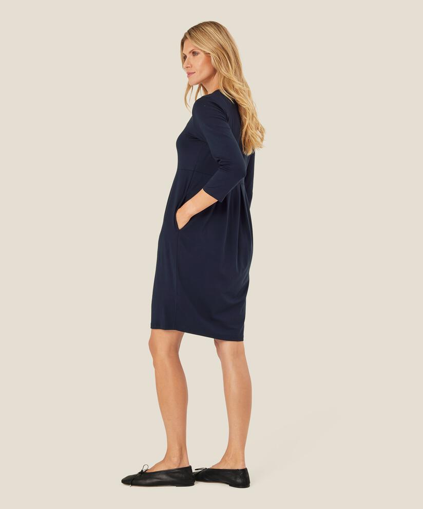 robe tulipe en jersey , Navy