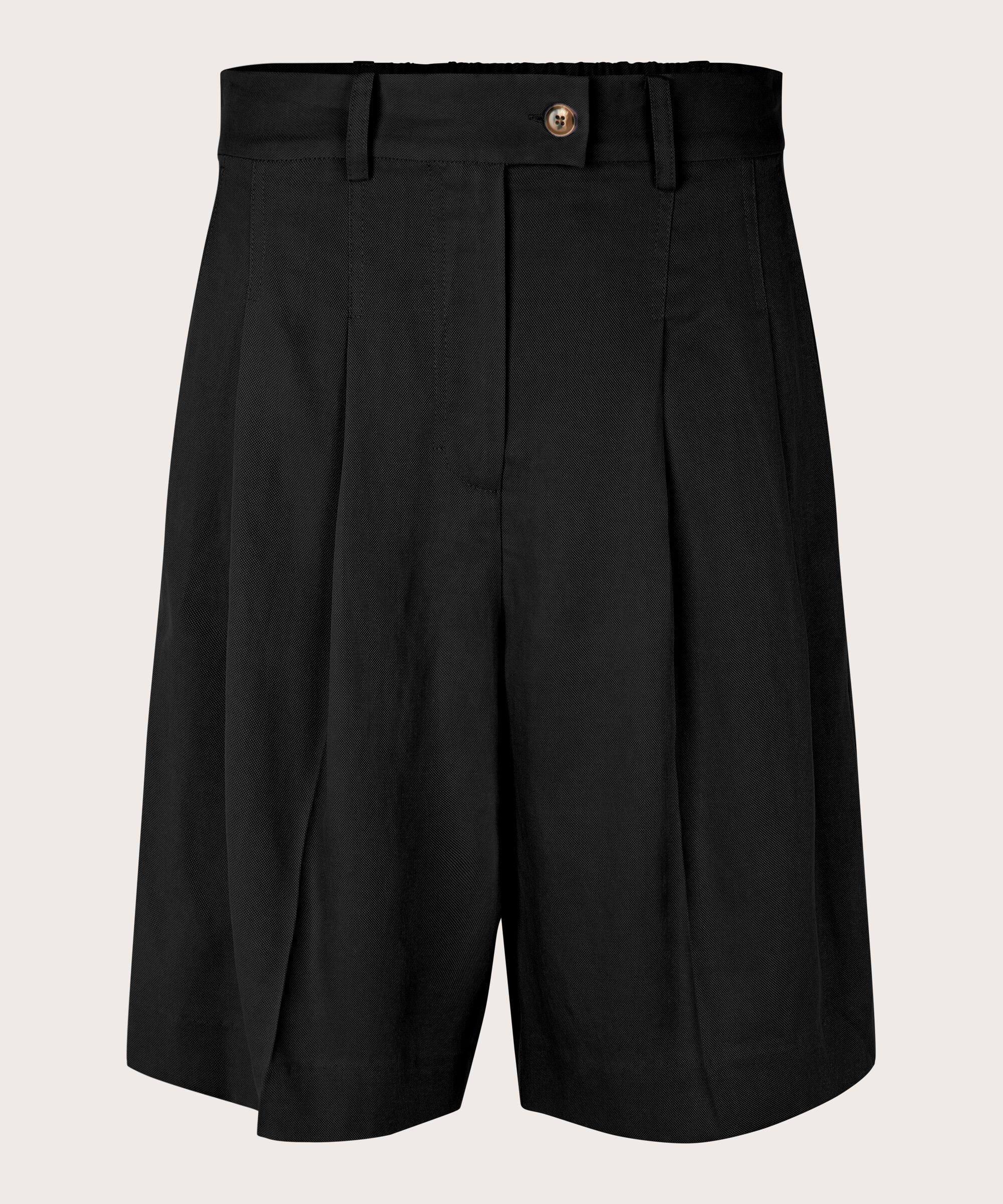 short avec poches et élastique au dos, Black