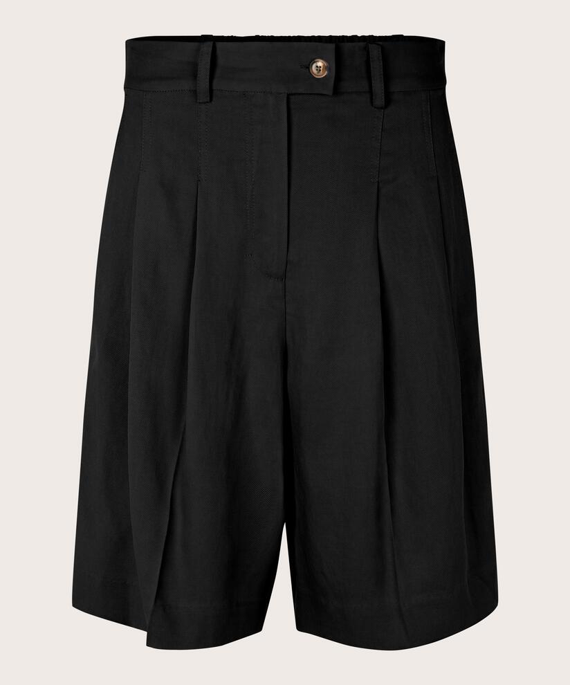 short avec poches et élastique au dos, Black