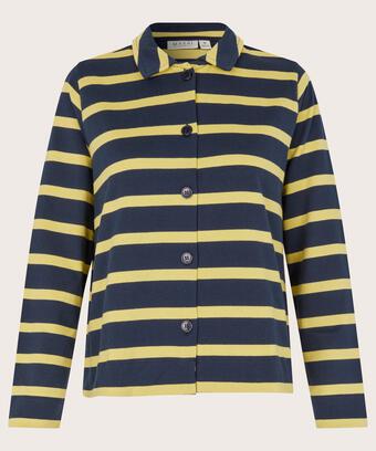 Veste Chemise En Jersey Rayé, Muted Lime