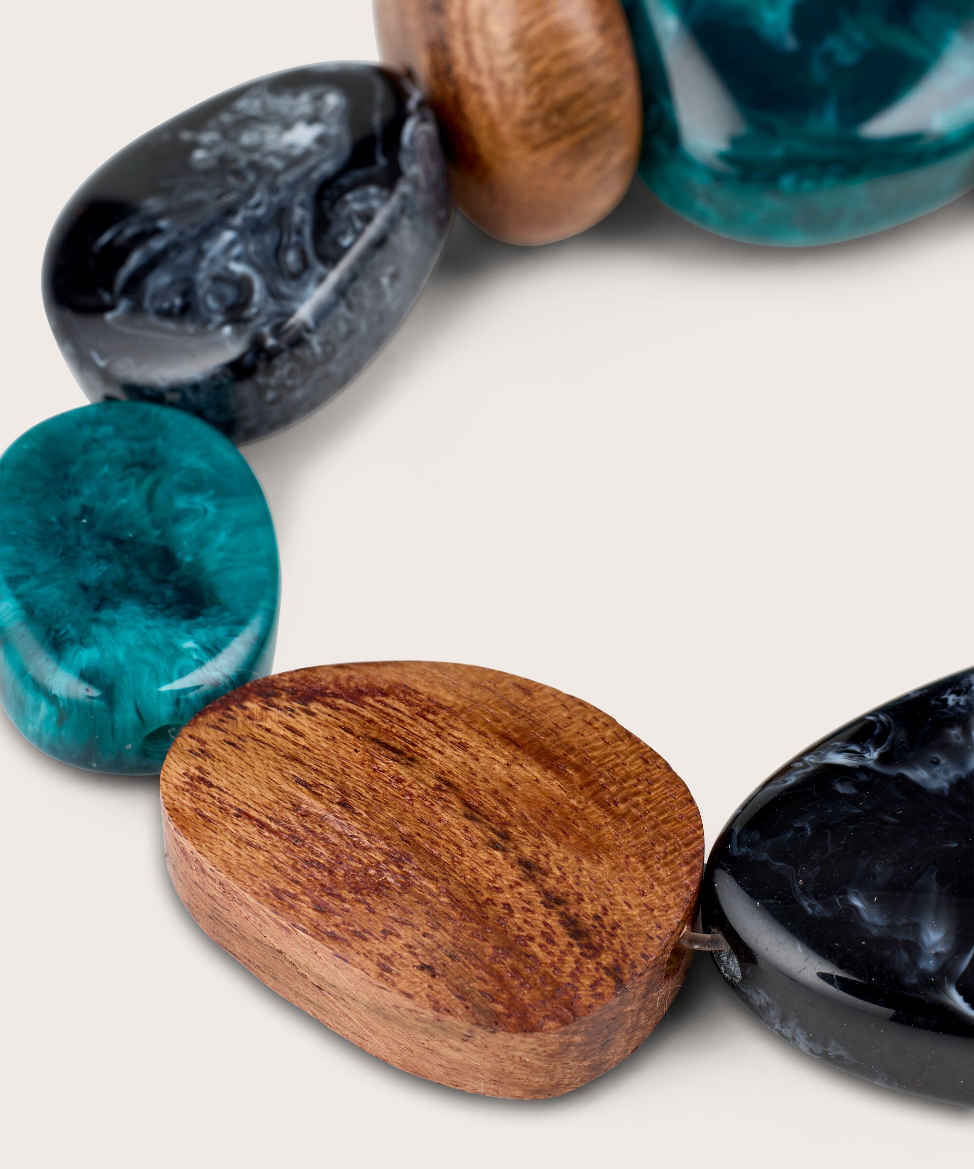 bracelet avec perles colorées, Teal