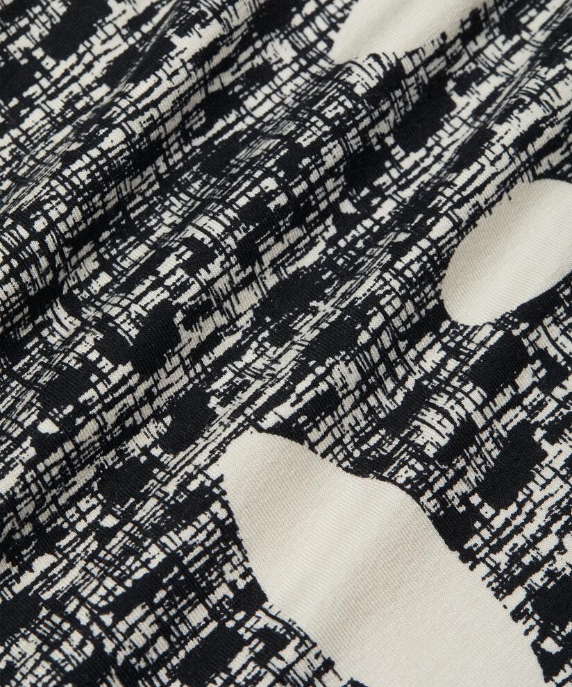 robe en jersey imprimé à manches courtes, Black