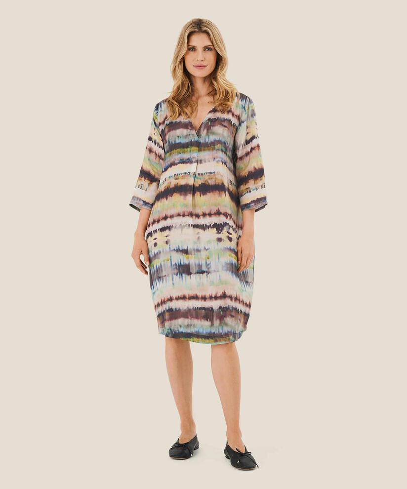 robe avec encolure en v et poches, Misty Rose