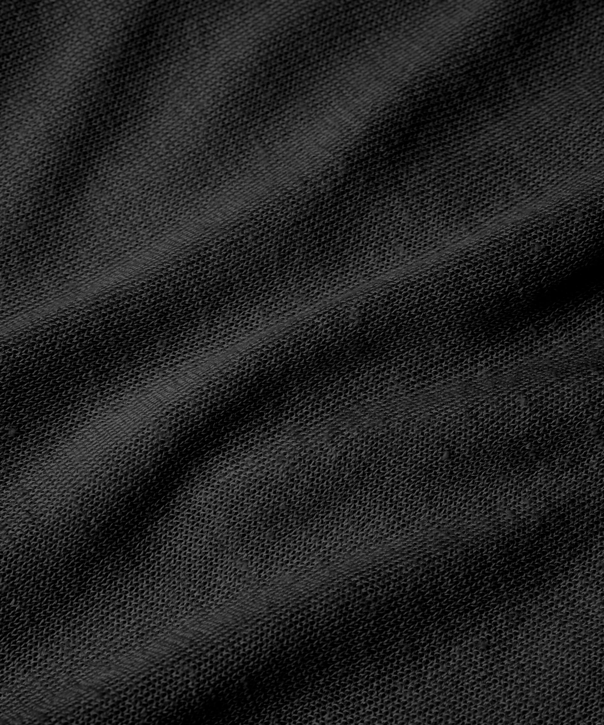 cardigan long tricoté en mélange de lin, Black