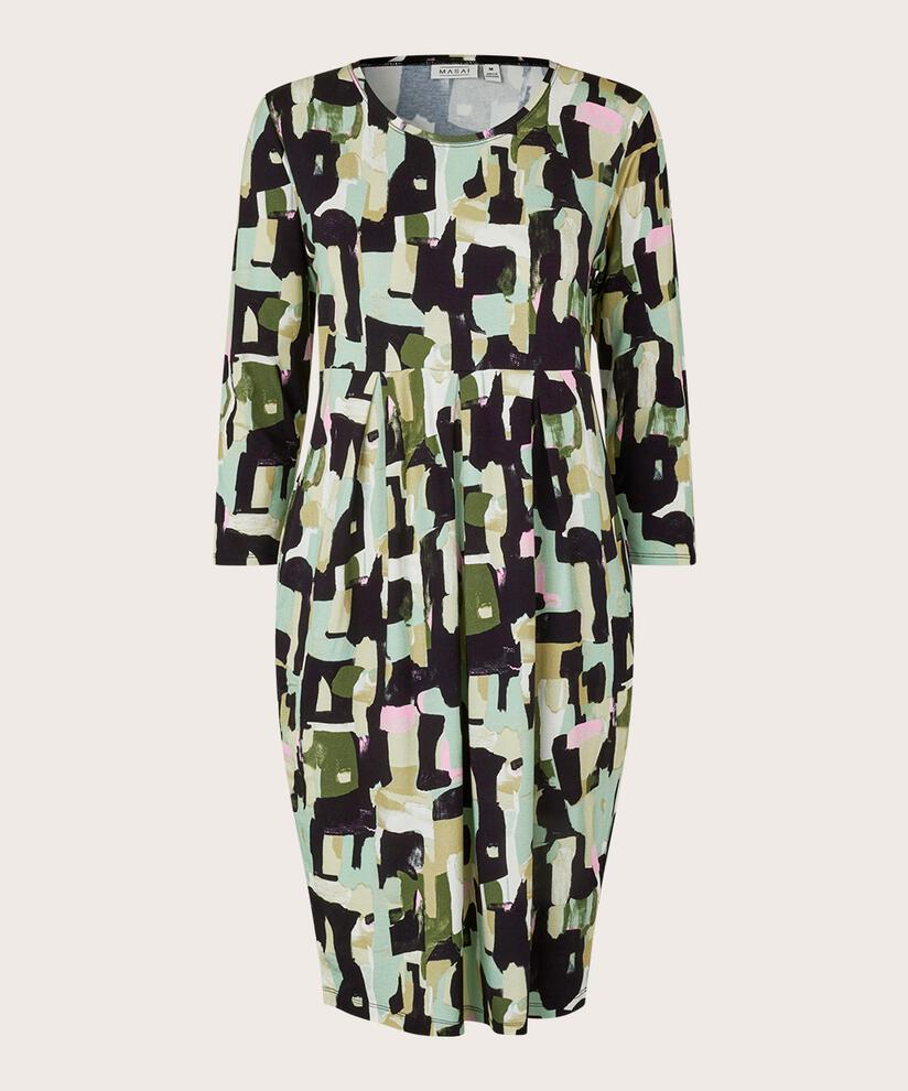 robe tulipe en jersey imprimé, Frosty Green