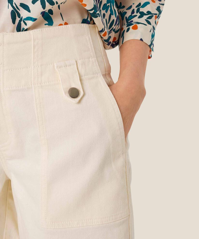 short en jean taille haute avec détails boutons, Jet Stream