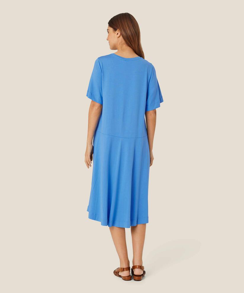 robe en jersey à col rond et poches fendues, Marina
