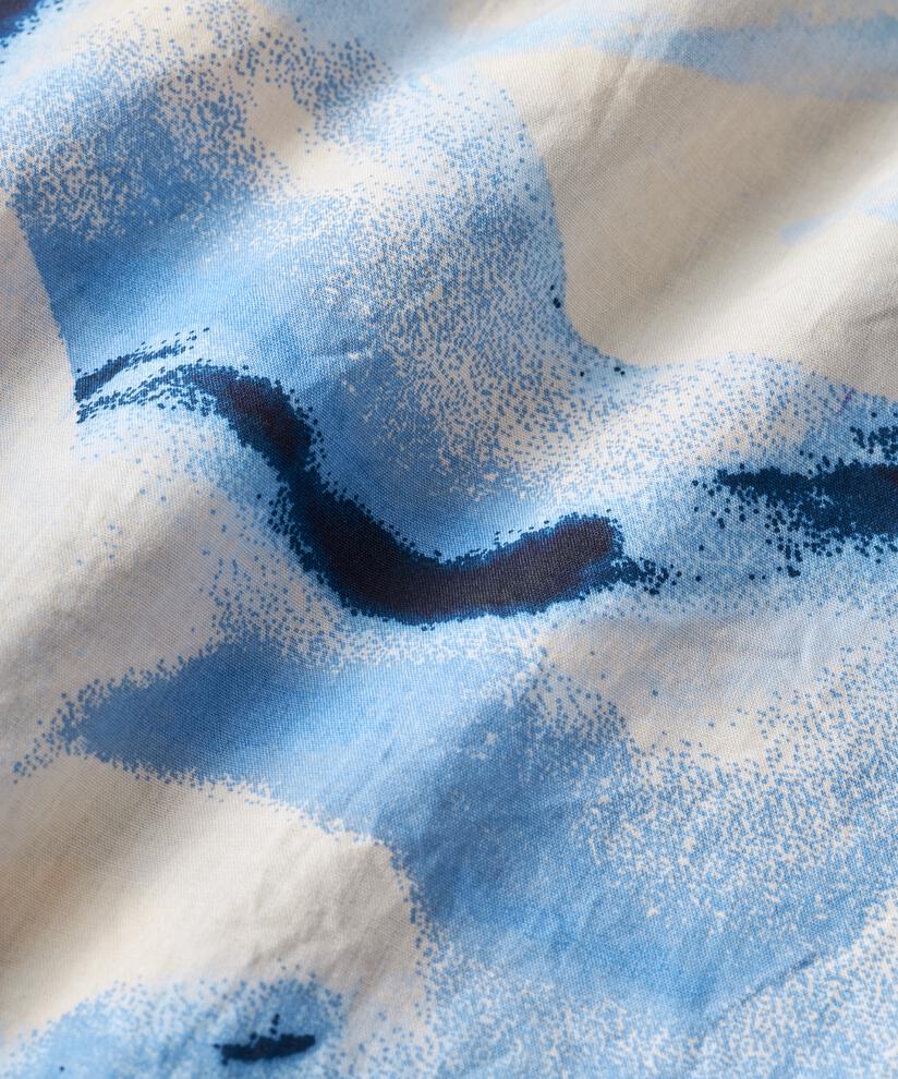 tunique en coton imprimé effet cache-cœur, Powder Blue