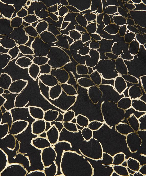 Robe En Jersey Imprimé Avec Plis Devant, Gold