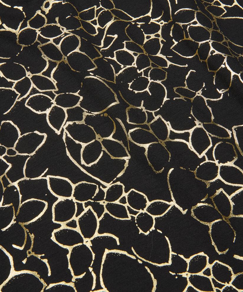 Robe En Jersey Imprimé Avec Plis Devant, Gold