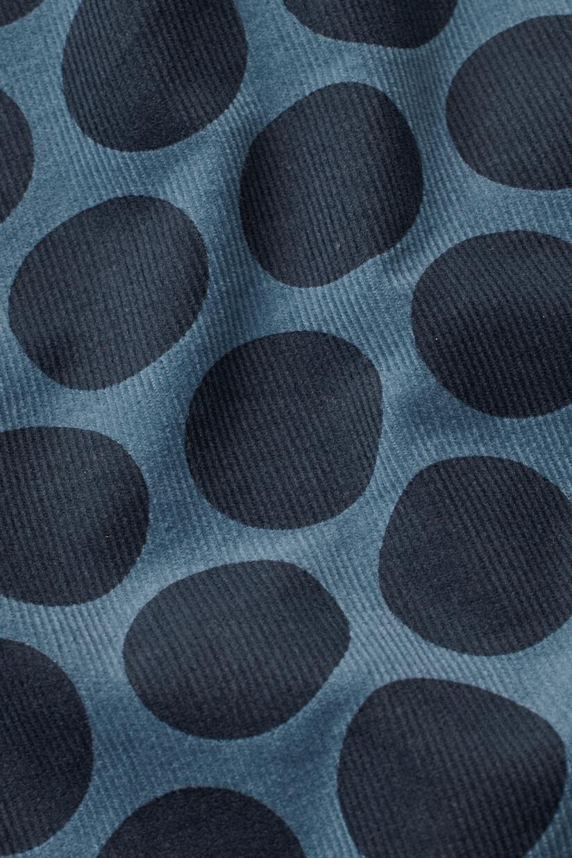 chemise en velours à pois avec poche poitrine, Navy Blazer