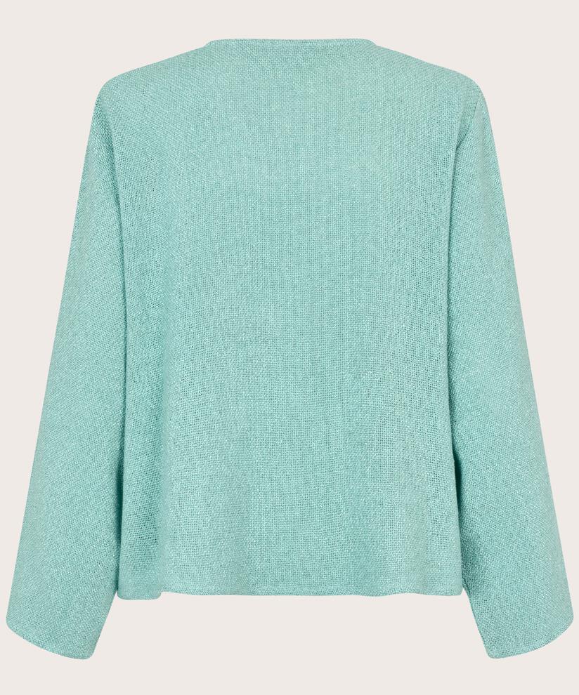 Veste Courte En Bouclé, Aqua