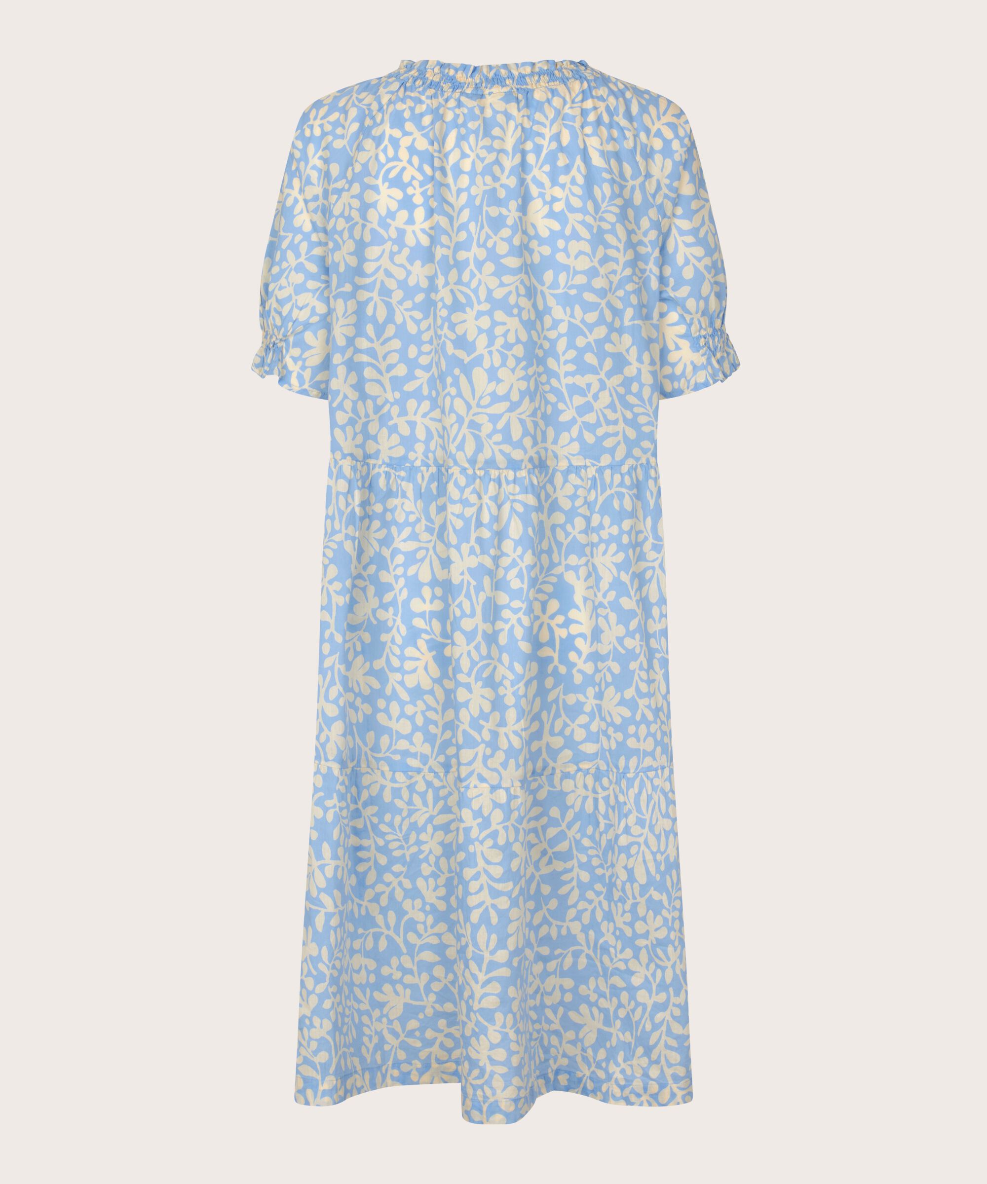 robe en coton imprimé à manches courtes, Della Blue