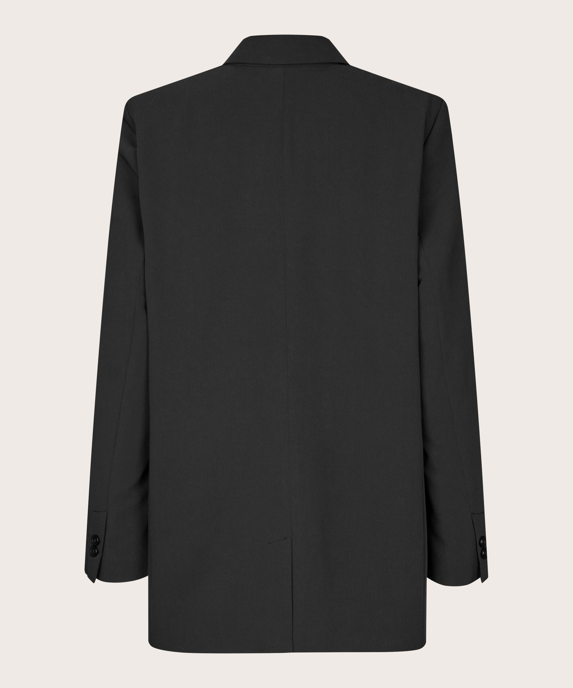 blazer avec revers et boutons, Black