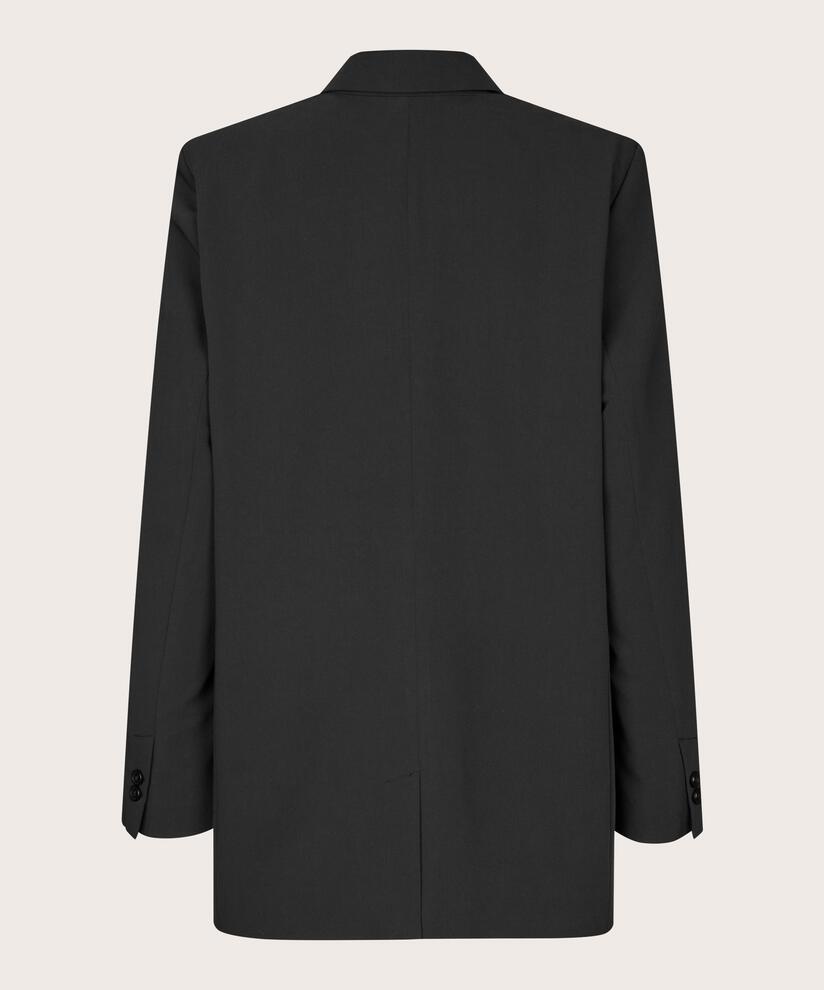 blazer avec revers et boutons, Black