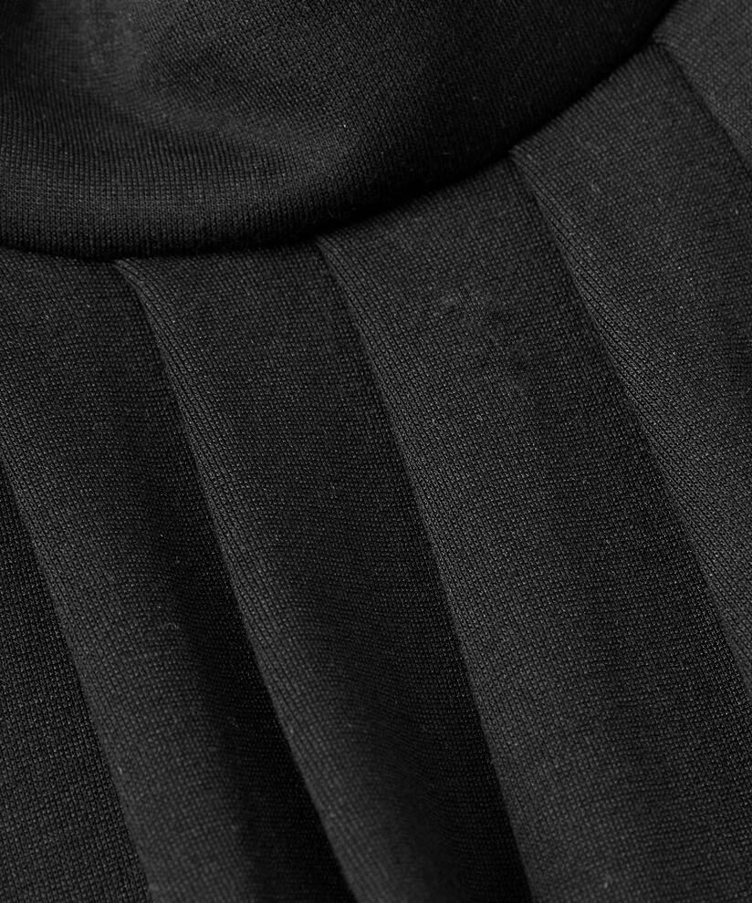 robe en jersey avec effet portefeuille et drapé, Black