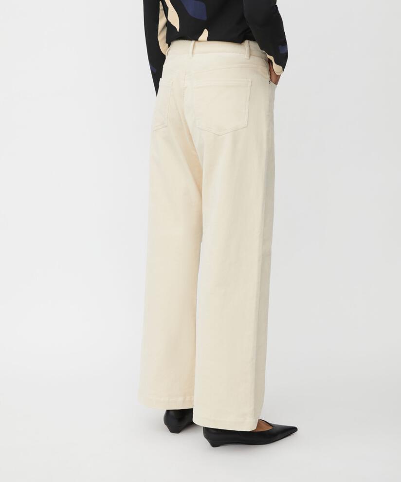 pantalon large en velours côtelé avec ceinture fixe, Fog