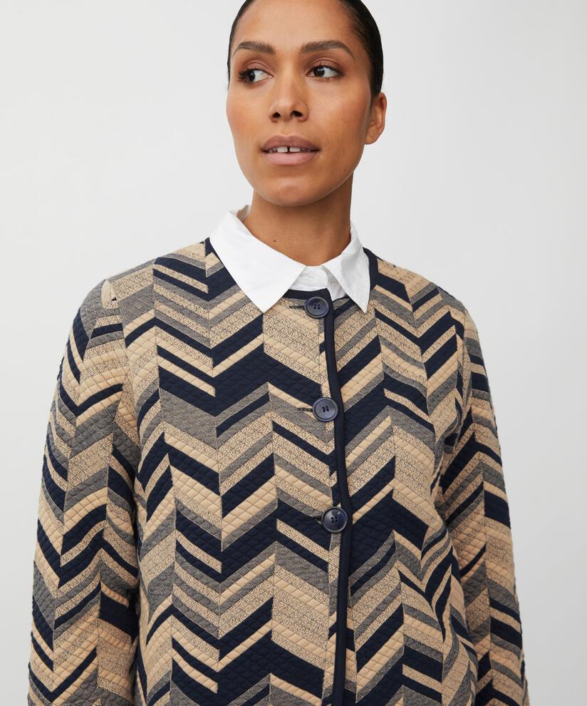 Veste Matelassée Douce En Jersey De Coton, Travertine