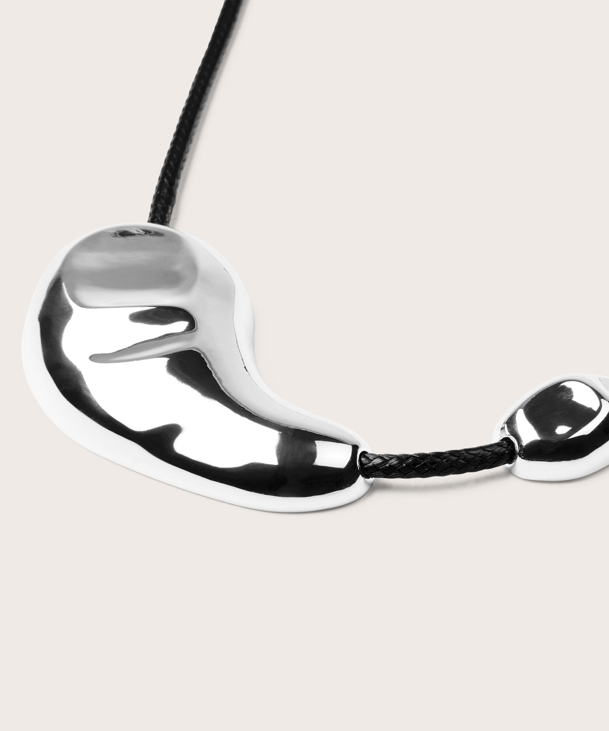 collier réglable avec pendentif en argent, Silver