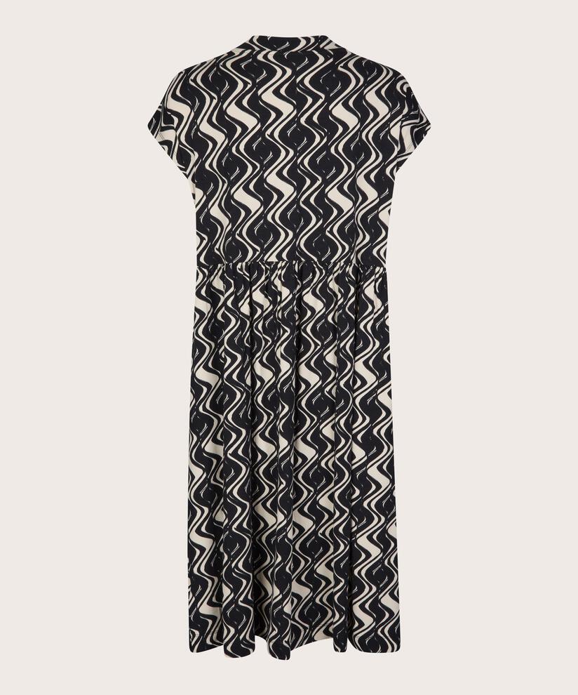robe en jersey avec taille élastique et poches fendues, Black