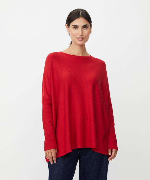 Pull Oversize À Manches Étroites, Scarlet Sage
