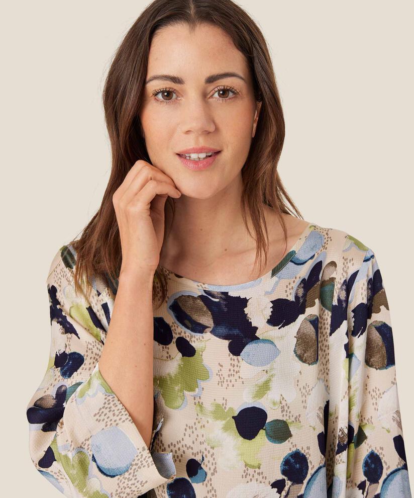 Robe En Viscose Avec Un Bouton Au Cou, Fog