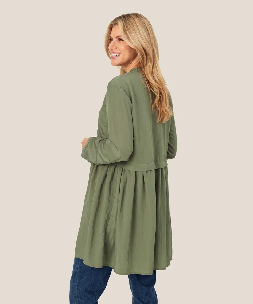 chemise en coton mélangé à manches longues, D. Lichen Green