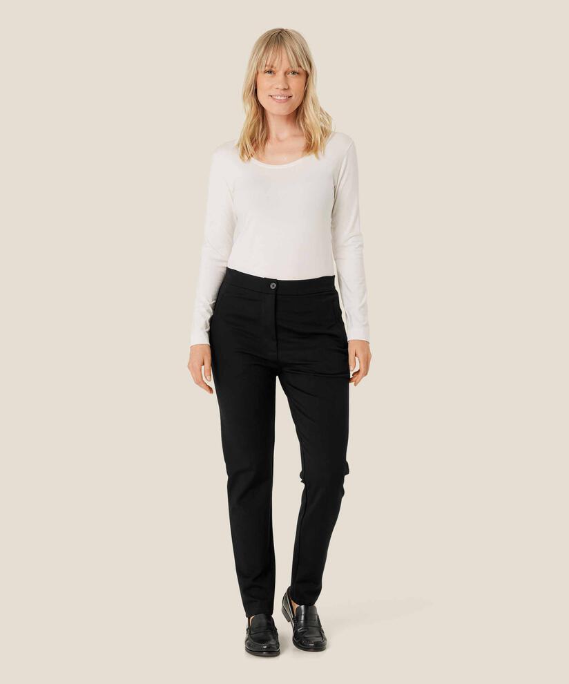 pantalon en jersey lourd avec mollets, Black