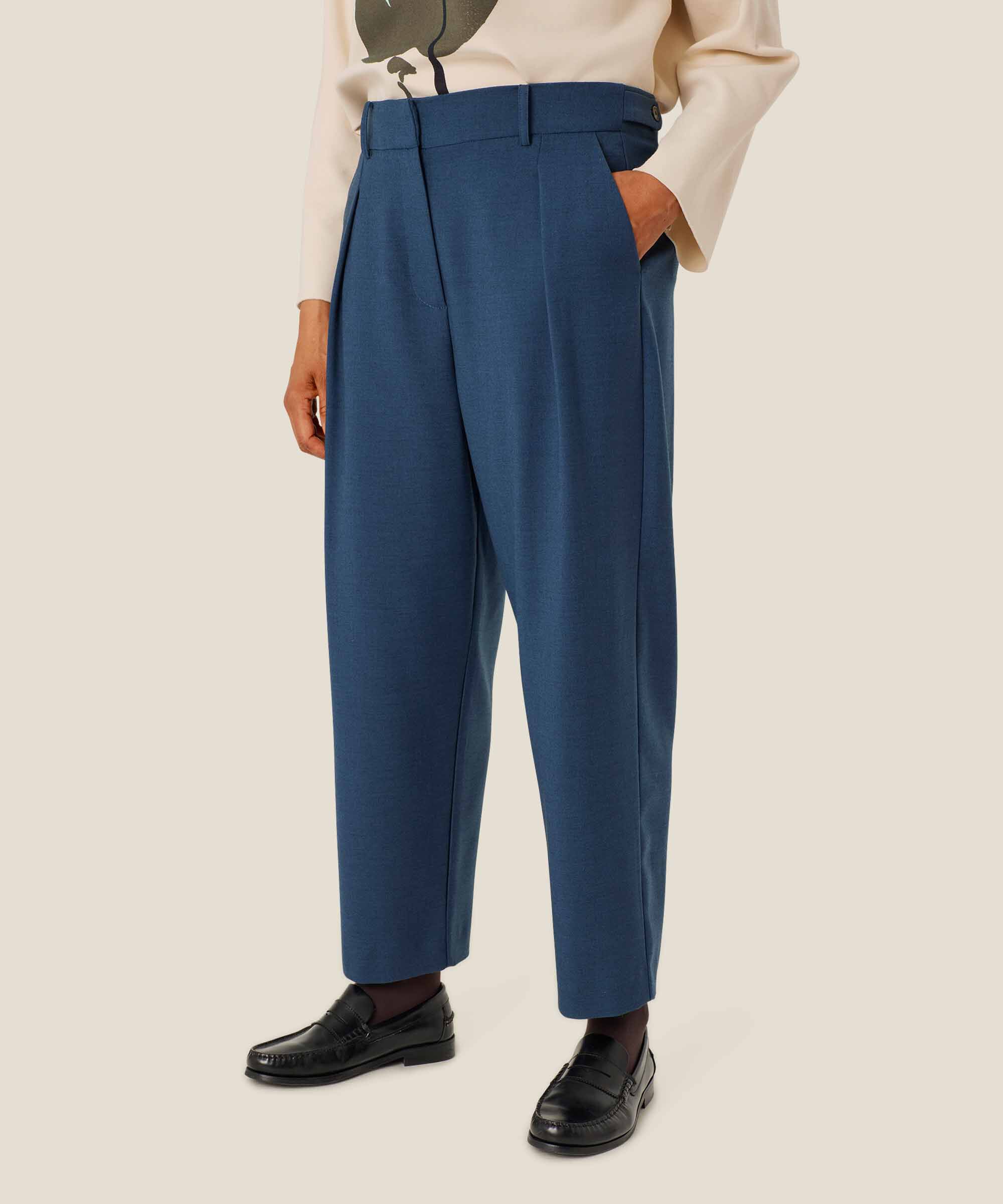 pantalon avec taille fixe et détails de boutons, Moonlit Ocean