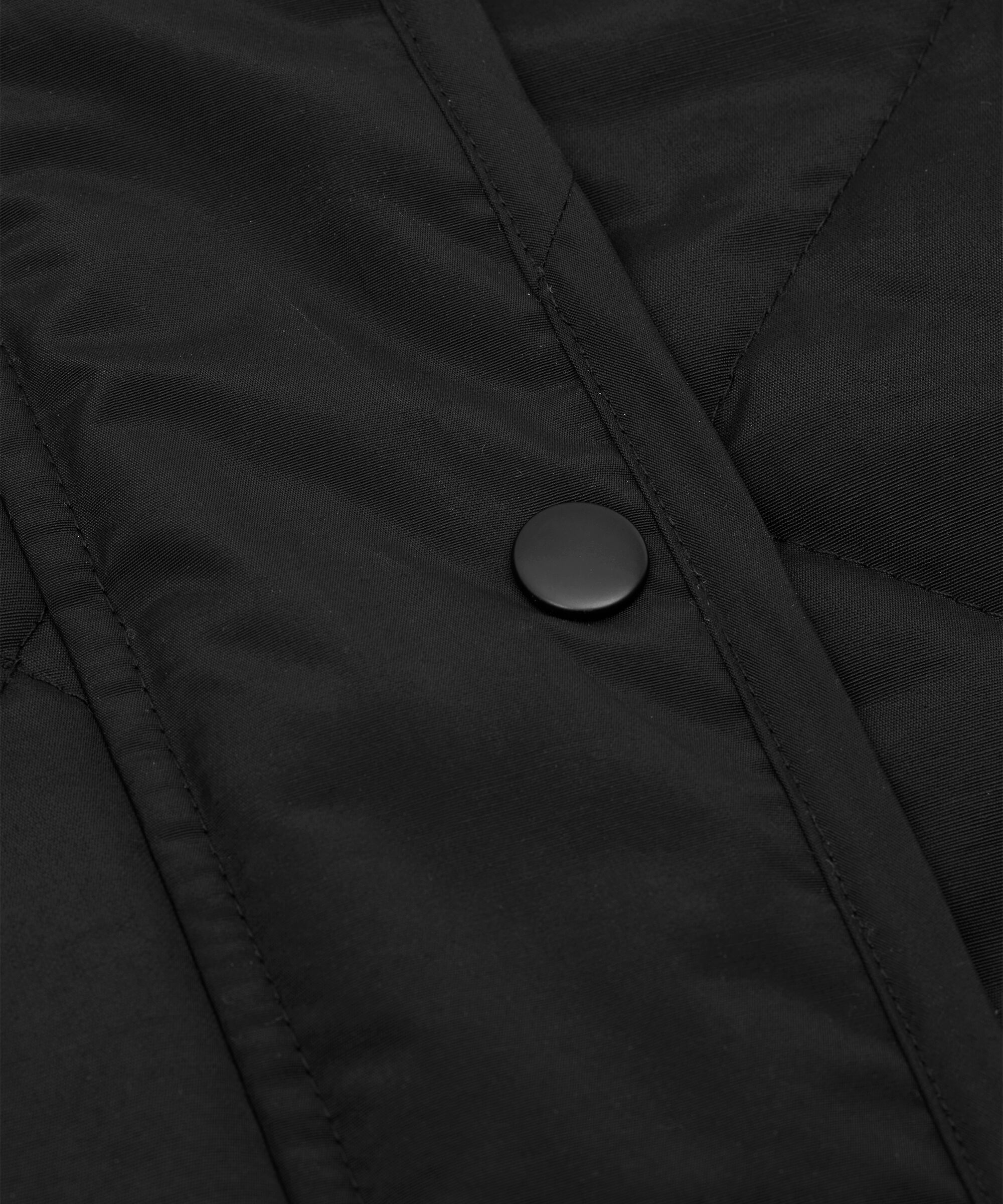 manteau matelassé à capuche, Black